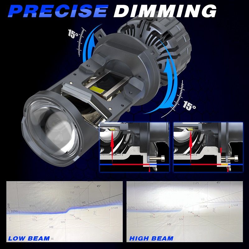 products/696/led projektori h4.jpg - BI LED - PROJEKTORI H4 50W 12000LM (LED CHIP UGRADJEN) - Xenon Svetla Beograd